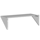 ZNTS Wall Shelf 100x45x31 cm Silver Stainless Steel 30272