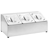 Gastronorm Container Holder with 3 GN 1/6 Pan Stainless Steel 51220