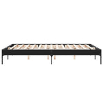 ZNTS Bed Frame Black 150x200 cm King Size Engineered Wood and Metal 845011