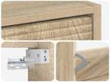 Wall-Mounted Shoe Cabinet HAARLEM 71 x 17 x 43 cm Sonoma Oak 896847
