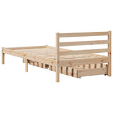 Bed Frame without Mattress 100x200 cm Solid Wood Pine 3301536
