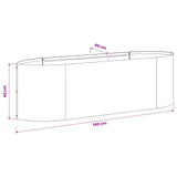 Raised Garden Bed Anthracite 140 x 40x 40 cm Steel 8011714