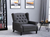 Recliner Armchair, Vintage Reclining Chair with Nail Head Trim, Wingback Chair with Button Tufted T3398P330371