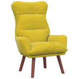 Relaxing Chair Yellow 69 x 74 x 93 cm Velvet 42001841
