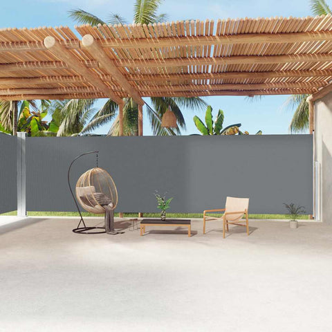 Retractable Side Awning Anthracite 220x1200 cm 318086