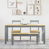 4 Piece Dining Set "PANAMA" Grey Solid Wood Pine 3345177