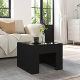 ZNTS Coffee Table with Infinity LED Black 40x40x30 cm 847596