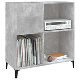 Record Cabinet Concrete Grey 84.5x38x89 cm Engineered Wood 832001