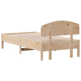 Bed Frame without Mattress 75x190 cm Small Single Solid Wood Pine 3207241