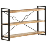 3-Tier Bookcase 140x30x80 cm Solid Mango Wood 320620