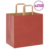 Paper Bags 250 pcs with Handles Red 26x17x25 cm 4101983