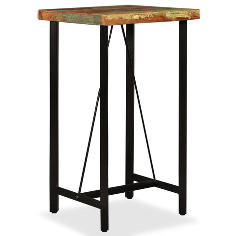 ZNTS Bar Table Solid Reclaimed Wood 60x60x107 cm 245439