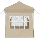 Pop-up Party Tent 195 x 195 x 245 cm Cream Oxford Fabric 42019735