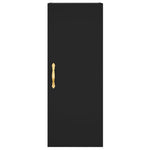 Highboard Black 34.5x34x180 cm Engineered Wood 3198962
