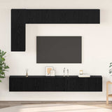 TV Cabinet Set 6 pcs Black Oak Engineered Wood 3393247
