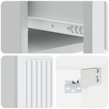 Wall-Mounted Bedside Cabinet 2 pcs White 33 x 34.5 x 20 cm 897916