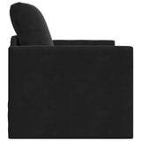 Folding Sofa Bed Black 74 x 77 x 81 cm Velvet 42030488