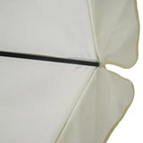 Aluminium Garden Parasol with Portable Base White 271716
