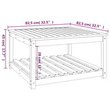 Garden Table 82.5x82.5x45 cm Solid Wood Douglas 824146