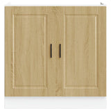 Sink Base Cabinet "Porto" Sonoma Oak 80x46x81.5 cm Engineered Wood 853930