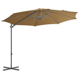 Garden Parasol with Portable Base Taupe 276342