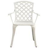 Bistro Set White Cast aluminium Standard Durable Bistro Set 3070588