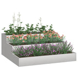 Garden Planter Silver 90 x 90 x 35 cm Stainless Steel 865838