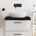 Bathroom Countertop Dark Brown 60x60x cm Treated Solid Wood 3156208