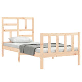 Bed Frame without Mattress Small Single Solid Wood Pine 3193036