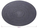 Jute Placemets 12 pcs Dark grey 30 cm 100% Tossa Jute 42012310