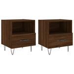 ZNTS Bedside Cabinets 2 pcs Brown Oak 40x35x47.5 cm Engineered Wood 827435