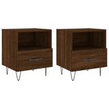 ZNTS Bedside Cabinets 2 pcs Brown Oak 40x35x47.5 cm Engineered Wood 827435