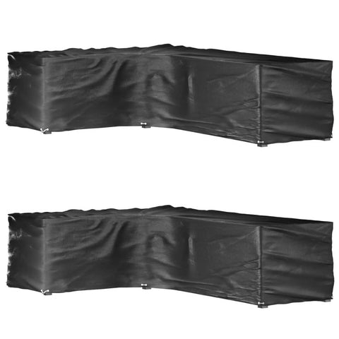 L-Shaped Garden Furniture Covers 2 pcs 16 Eyelets 210x260x80 cm 3155379