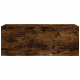 Bathroom Wall Cabinet Smoked Oak 80x25x30 cm Engineered Wood 860080