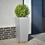 ZNTS Garden Planter 35x35x75 cm Galvanised Steel 851090