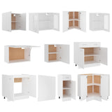 11 Piece Kitchen Cabinet Set Lyon" White Engineered Wood 3067664