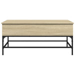 ZNTS Coffee Table Sonoma Oak 100x50x45 cm Engineered Wood and Metal 845397