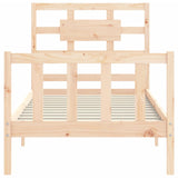 Bed Frame without Mattress 90x200 cm Solid Wood Pine 3192541