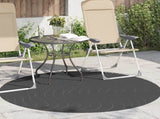 Area Rugs Round PALMERAS Anthracite 120 CM Polyester 42022671