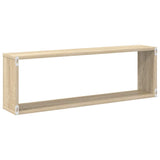 Wall Cube Shelf 4 pcs Sonoma Oak 80x15x26.5 cm Engineered Wood 807116