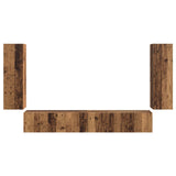 TV Wall Cabinet Set 4 pcs 29.5 x 31 x 100 cm Old Wood 3408932