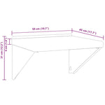 ZNTS Wall Shelf 50x45x31 cm Silver Stainless Steel 30276