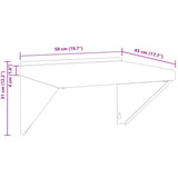 ZNTS Wall Shelf 50x45x31 cm Silver Stainless Steel 30276