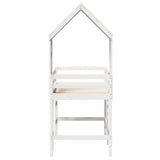 Loft Bed with Ladder and Roof without Mattress White 90x200 cm 3282031