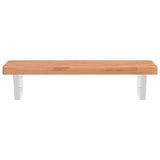 ZNTS Basin Shelf Wall Mounted Steel and Solid Wood Beech 3302374