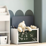 Box with Storage and Chalkboard Front ROROS Grey and White 42003029