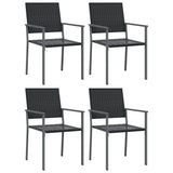 5 Piece Garden Dining Set Poly Rattan and Steel 3187020