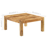 ZNTS Coffee Table 80x80x40 cm Solid Mango Wood 246701