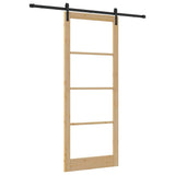 Sliding Door ORKDAL Natural and Black 93 x 232 cm 3331871