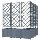 Garden Planter 5 pcs LiGht Grey 120 x 120 x 143 cm Plastic 42002889